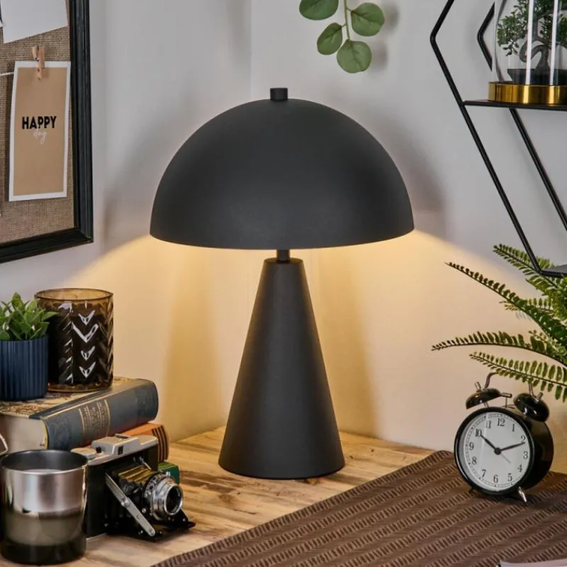 hofstein Style champignon Nor Lampe à poser Noir, 1 lumière