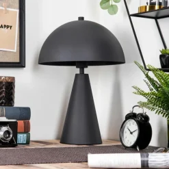 hofstein Style champignon Nor Lampe à poser Noir, 1 lumière