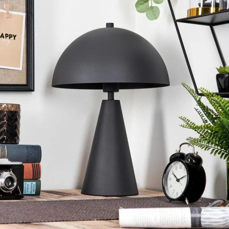 hofstein Style champignon Nor Lampe à poser Noir, 1 lumière