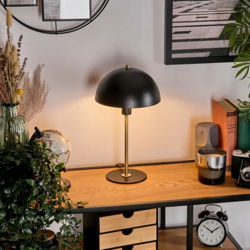 Lampes Dorées-hofstein Style champignon Sandvig Lampe à poser Or, Noir, 1 lumière