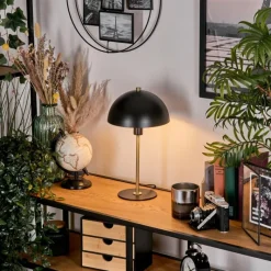 Lampes Dorées-hofstein Style champignon Sandvig Lampe à poser Or, Noir, 1 lumière