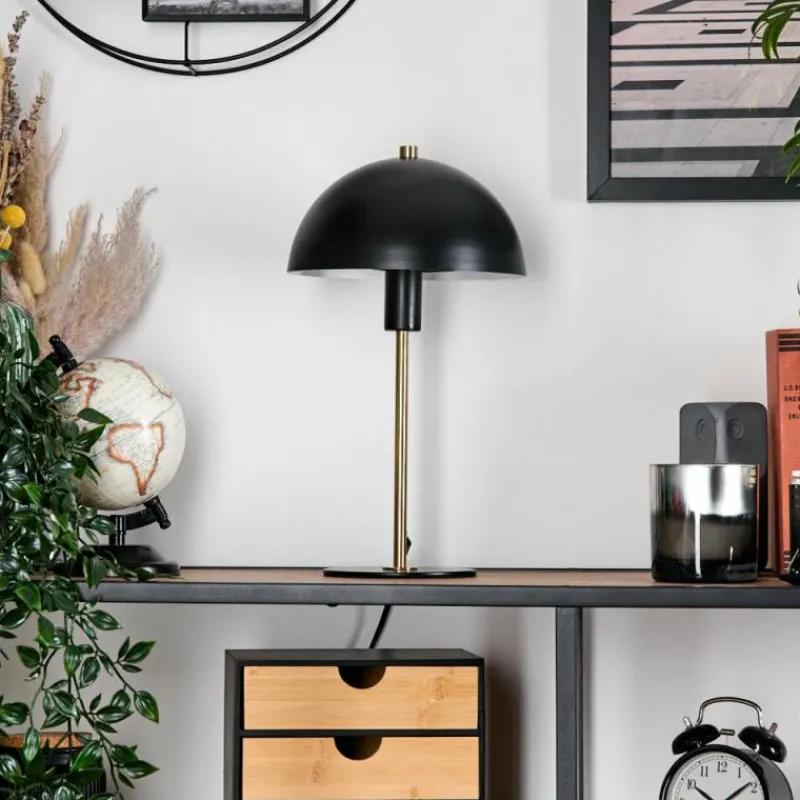 Lampes Dorées-hofstein Style champignon Sandvig Lampe à poser Or, Noir, 1 lumière