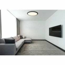 Luminaires Globo Lighting Suna Plafonnier LED Noir, 1 lumière, Télécommandes* Éclairage Led