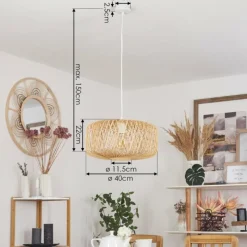 Luminaires Scandinaves-hofstein Suspension Acapulco Blanc, 1 lumière