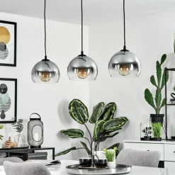 Suspension Verre Fumé-hofstein Suspension Acey Noir, 3 lumières