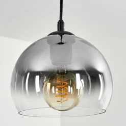 Suspension Verre Fumé-hofstein Suspension Acey Noir, 1 lumière