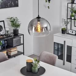 Suspension Verre Fumé-hofstein Suspension Acey Noir, 1 lumière