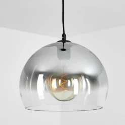 Suspension Verre Fumé-hofstein Suspension Acey Noir, 1 lumière