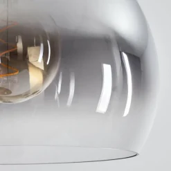 Suspension Verre Fumé-hofstein Suspension Acey Noir, 1 lumière