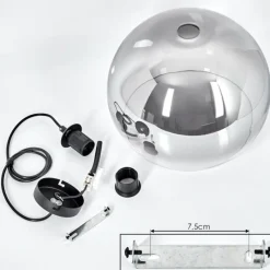 Suspension Verre Fumé-hofstein Suspension Acey Noir, 1 lumière