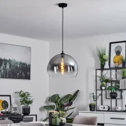 Suspension Verre Fumé-hofstein Suspension Acey Noir, 1 lumière