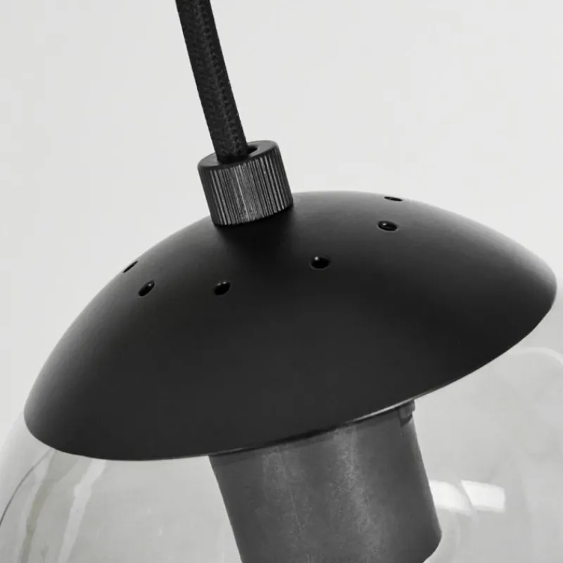 Suspension Verre Fumé-hofstein Suspension Afurada Écru, Noir, 5 lumières