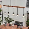 Luminaires Scandinaves-hofstein Suspension Afurada Écru, Noir, 5 lumières