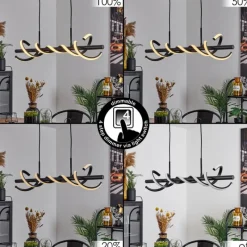 hofstein Suspension Alvarim LED Noir, 1 lumière