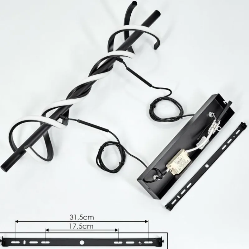 hofstein Suspension Alvarim LED Noir, 1 lumière