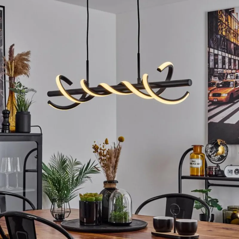 hofstein Suspension Alvarim LED Noir, 1 lumière