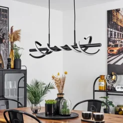 hofstein Suspension Alvarim LED Noir, 1 lumière