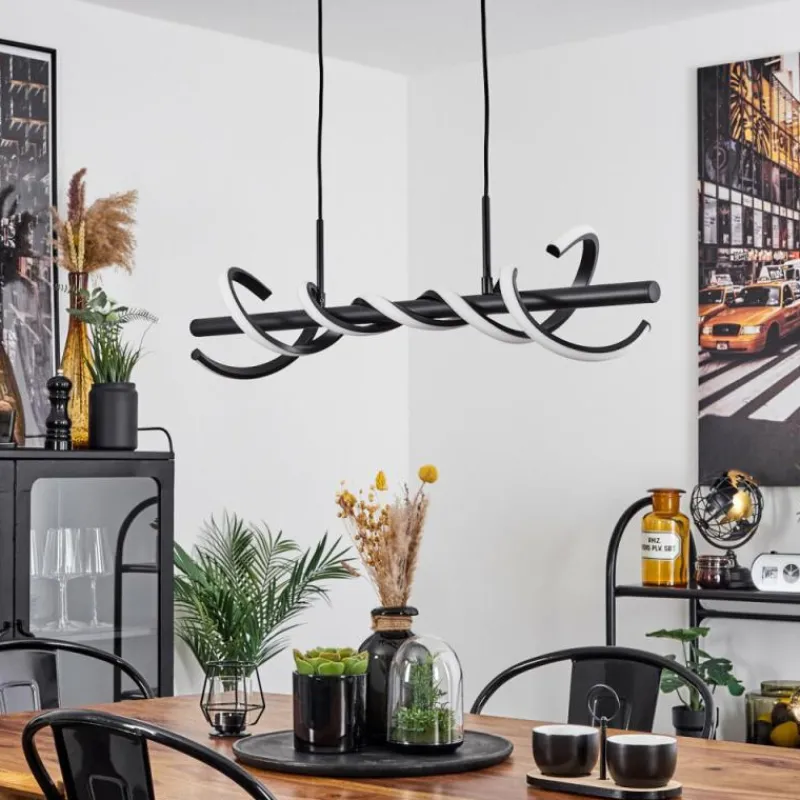 hofstein Suspension Alvarim LED Noir, 1 lumière