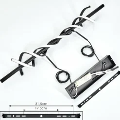 hofstein Suspension Alvarim LED Noir, 1 lumière