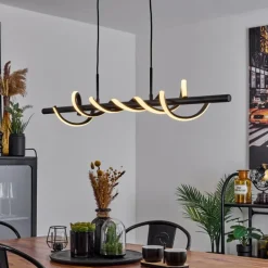 hofstein Suspension Alvarim LED Noir, 1 lumière