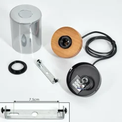 Suspension Verre Fumé-hofstein Suspension Amignon Noir, 1 lumière