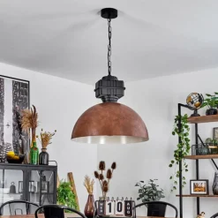 Lampes Industrielles-hofstein Suspension Amorots Noir, 1 lumière