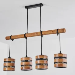 Style Boho-Chic-hofstein Suspension Anthe Écru, Noir, 4 lumières