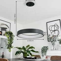 hofstein Suspension Areja LED Anthracite, Blanc, 1 lumière