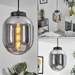 Suspension Verre Fumé-hofstein Suspension Arieux Noir, 1 lumière