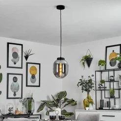 Suspension Verre Fumé-hofstein Suspension Arieux Noir, 1 lumière