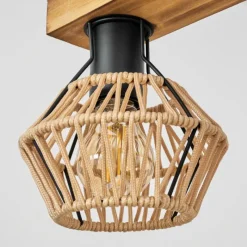 Style Boho-Chic-hofstein Suspension Auboncourt Écru, 4 lumières