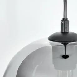 Suspension Verre Fumé-hofstein Suspension Augicourt Noir, 1 lumière