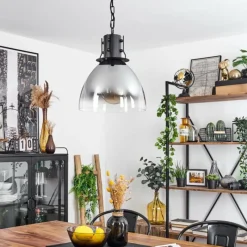 Suspension Verre Fumé-hofstein Suspension Aurouze Noir, 1 lumière