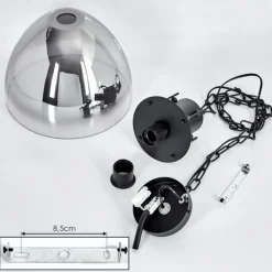 Suspension Verre Fumé-hofstein Suspension Aurouze Noir, 1 lumière