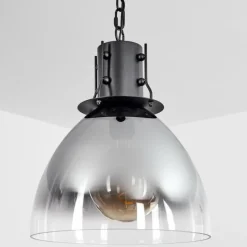 Suspension Verre Fumé-hofstein Suspension Aurouze Noir, 1 lumière