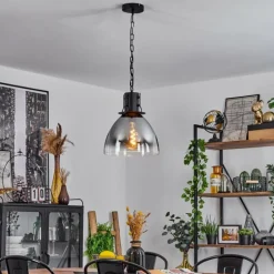 Suspension Verre Fumé-hofstein Suspension Aurouze Noir, 1 lumière