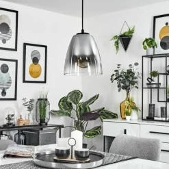 Suspension Verre Fumé-hofstein Suspension Autry Noir, 1 lumière