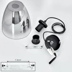 Suspension Verre Fumé-hofstein Suspension Autry Noir, 1 lumière