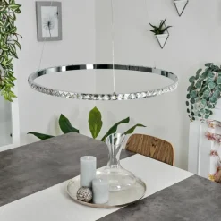 hofstein Suspension Avelar LED Chrome, Transparent, 1 lumière