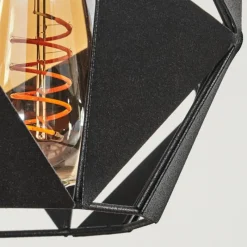 Lampes Vintages & Rétros-hofstein Suspension Aveloso Noir, 3 lumières