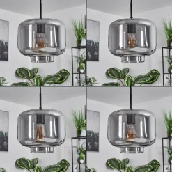 Suspension Verre Fumé-hofstein Suspension Banhos Noir, 1 lumière