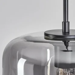 Suspension Verre Fumé-hofstein Suspension Banhos Noir, 1 lumière