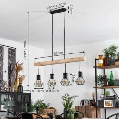 Luminaires Scandinaves-hofstein Suspension Bardhaman Écru, Noir, 4 lumières