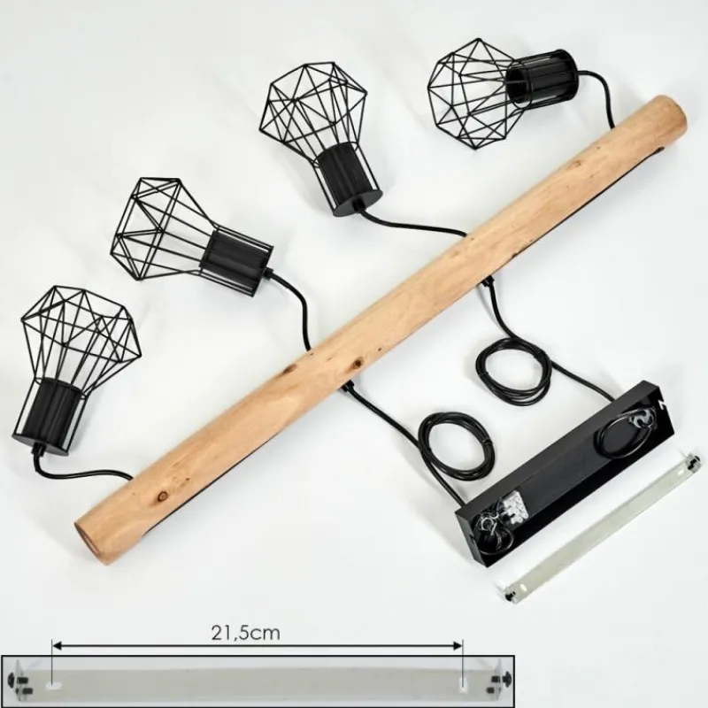 Luminaires Scandinaves-hofstein Suspension Bardhaman Écru, Noir, 4 lumières