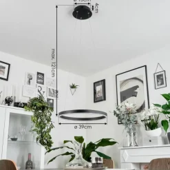hofstein Suspension Barril LED Noir, 1 lumière