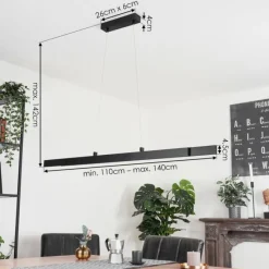 hofstein Suspension Battenheim LED Anthracite, 1 lumière