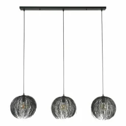 Lampes Industrielles-hofstein Suspension Beach Brun, Noir, 3 lumières