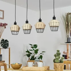 Luminaires Scandinaves-hofstein Suspension Benagil Noir, 4 lumières