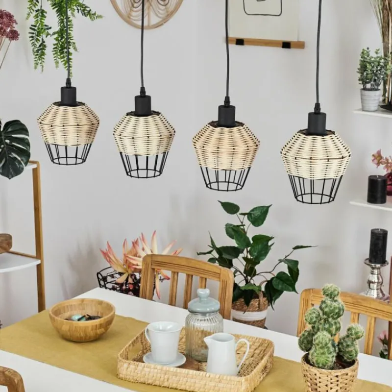 Luminaires Scandinaves-hofstein Suspension Benagil Noir, 4 lumières
