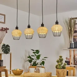 Luminaires Scandinaves-hofstein Suspension Benagil Noir, 4 lumières